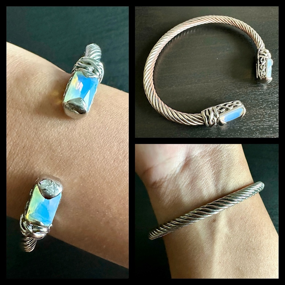 ⚜️3 for $30⚜️ Twisted Cable Cuff Bracelet (Silver Tone)